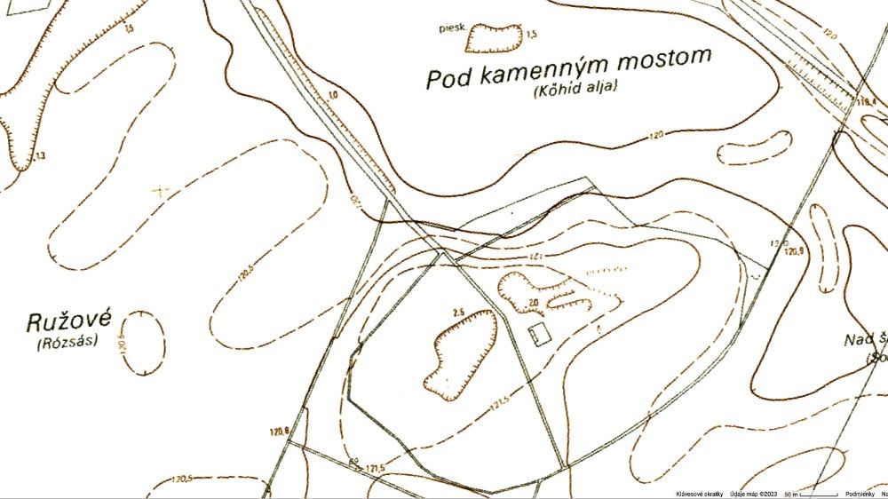 Hetméň na Štátnej mape odvodenej, rok 1980