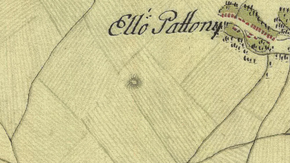 Na mape z roku 1783 Hetméň ešte nevidno
