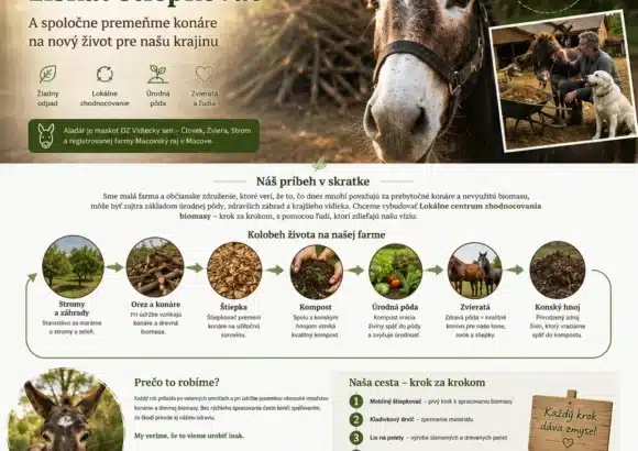 Občianske združenie Vidiecky sen – Kampaň DONIO na profesionálnu štiepkovačku, infografika