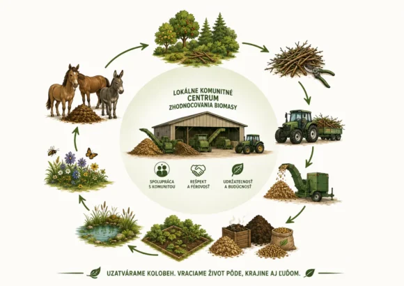 lokalne centrum zhodnocovania biomasy Komunitný projekt OZ vidiecky sen – Lokálne komunitné centrum zhodnocovania biomasy - Schéma